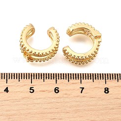 Латунные серьги-манжеты из прозрачного кубического циркония&nbsp;EJEW-F370-36G