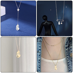 12 шт. подвески из нержавеющей стали 304 двух цветов&nbsp;STAS-UN0028-61