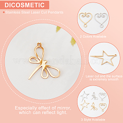 12 шт. 6 подвески из нержавеющей стали 201 с лазерной резкой&nbsp;STAS-DC0006-37