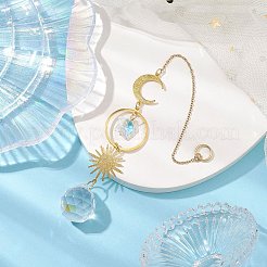 Украшение из латунного кулона «Луна и Солнце»&nbsp;HJEW-JM02008