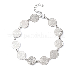 Браслеты-цепочки Religion из нержавеющей стали 304 для женщин&nbsp;LS-BJEW-F524-01P