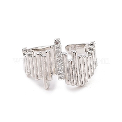 Прозрачное кубическое циркониевое кольцо-манжета неправильной формы&nbsp;RJEW-B028-01P