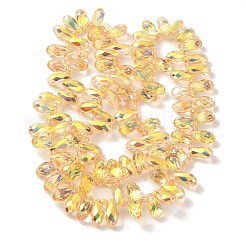 Стеклянные бусины с гальваническим покрытием &nbsp;EGLA-B006-01A-HP03