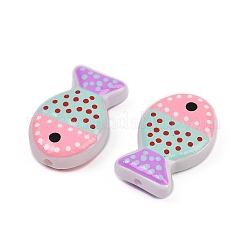 Выпечка окрашенные стеклянные бусины&nbsp;LAMP-F036-02A