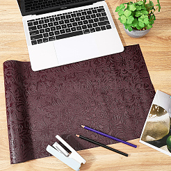 1 лист тисненой ткани с цветочным узором из искусственной кожи&nbsp;DIY-CL0002-19B