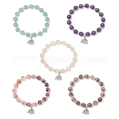 5 шт. браслеты из сплава с подвесками в виде слона&nbsp;BJEW-JB12520