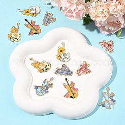 12шт 6 стиля подвески из сплава с эмалью&nbsp;ENAM-FS0002-58