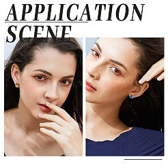 40 шт. 4 размера сережек-гвоздиков из нержавеющей стали 304&nbsp;STAS-BBC0004-41