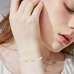 1шт регулируемый нейлоновый шнурок-слайдер браслеты для женщин&nbsp;BJEW-LP0001-33D-G