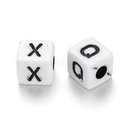 Непрозрачные акриловые бусины с горизонтальным отверстием&nbsp;MACR-Q169-04-7x7