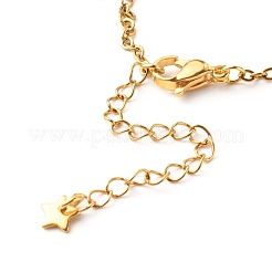 Браслет из нержавеющей стали 304 с луной и звездами&nbsp;BJEW-JB06521