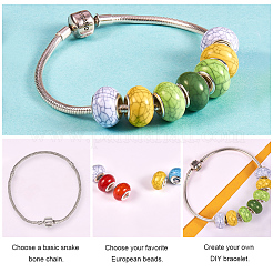 Европейские бусины из искусственной бирюзы из смолы&nbsp;X-OPDL-Q132-M