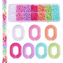 560шт 7 цвета непрозрачные акриловые соединительные кольца&nbsp;MACR-CA0001-41