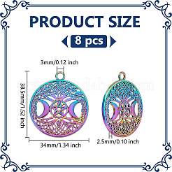 8шт радужные подвески из сплава&nbsp;FIND-LP0001-39