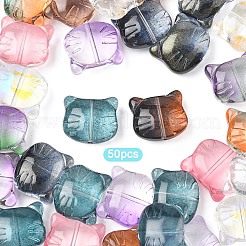 50шт 10 цвета стеклянные бусины&nbsp;GLAA-YW0004-26