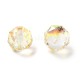 Гальванические круглые стеклянные бусины&nbsp;EGLA-A043-01-HP01