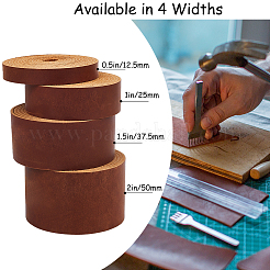 Плоский шнур из воловьей кожи длиной 2 м. AJEW-WH0479-73E-02