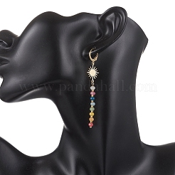 Серьги-кольца из натурального малайзийского нефрита&nbsp;EJEW-JE06873