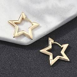 Латунные серьги обруча&nbsp;EJEW-D320-17G