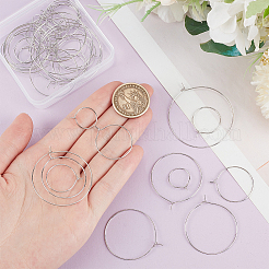 54 шт. 7 стиля латунных сережек-колец&nbsp;KK-BC0013-33P