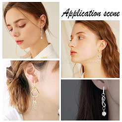 40 шт. 4 шт. фурнитура для сережек-гвоздиков из нержавеющей стали 304&nbsp;DIY-SC0019-17