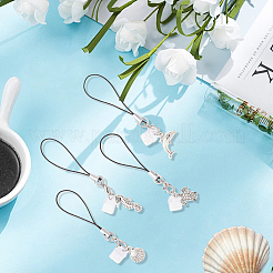 5 сумка ремни для мобильного телефона из сплава с морской тематикой&nbsp;HJEW-CP0001-30