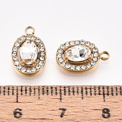 Подвески из нержавеющей стали 304 с кубическим цирконием&nbsp;STAS-OY004-01G-01