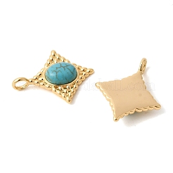 Синтетические бирюзовые подвески&nbsp;KK-Z149-14G-01