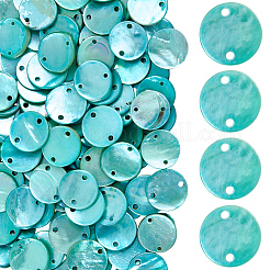 150 шт. окрашенные натуральные ракушки акойя дисковые звенья соединительные подвески&nbsp;SSHEL-SC0001-55