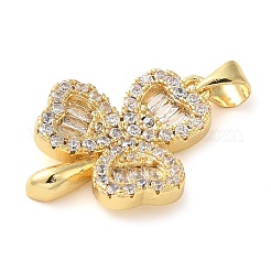 Покрытие стойки латунь микропаве прозрачные подвески из кубического циркония&nbsp;KK-C047-10G