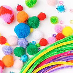72шт. 12-х цветный полипропиленовый помпоновый шар&nbsp;DIY-FH0010-22