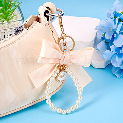 2шт 2 цвета золотой сплав и полиэстер и пластиковый брелок&nbsp;KEYC-TA0001-35C