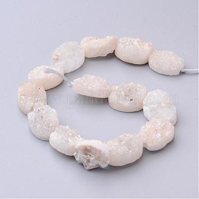 Гальванические природный кристалл кварца бусы пряди G-P150-13x18mm-01-1