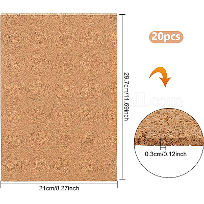 20шт пробковые изоляционные листы&nbsp;DIY-BC0016-20A-1