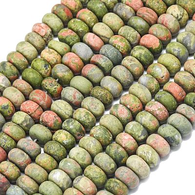 Природные Unakite бисер нитей G-P575-A12-8x5mm-01-1