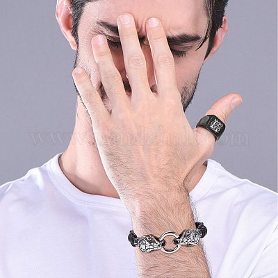 2 комплект из 2-х колец пружинного затвора из нержавеющей стали 304 в тибетском стиле&nbsp;FIND-PH0025-51A-1