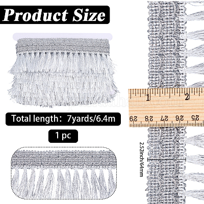 7 ярд кружевной отделки из полиэстера&nbsp;OCOR-GF0005-50B-1