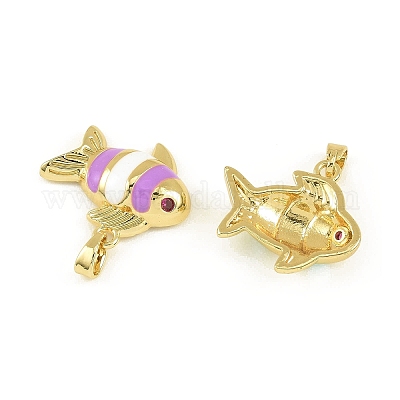 Латунь эмаль подвески&nbsp;KK-I477-05G-01-1