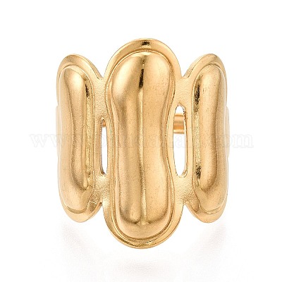 Регулируемые манжеты из нержавеющей стали 304 с ионным покрытием (IP) для женщин RJEW-N052-10G-1