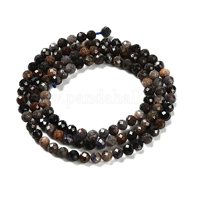 Натуральные сапфировые бусинки&nbsp;LS-G-RM2025-13-3mm-1