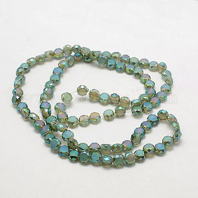 Гальванические стеклянные бусины EGLA-D028-07-1