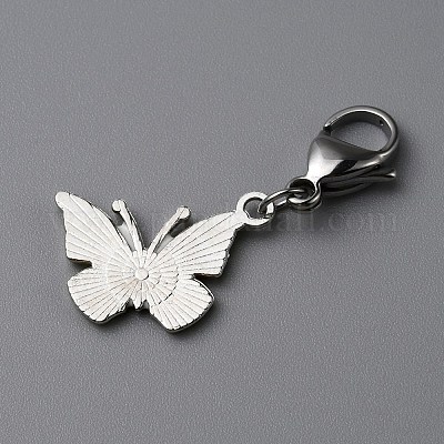 Подвеска из эмали из сплава бабочки HJEW-WH0042-73C-1