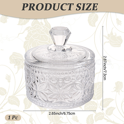 1шт стеклянная банка для конфет с крышкой&nbsp;AJEW-CN0005-13B-1