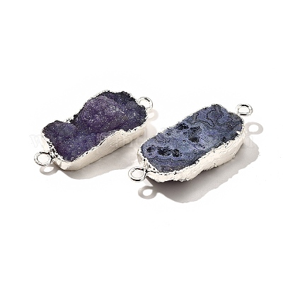 Подвески-коннекторы из натурального окрашенного кварцевого кристалла G-K189-02S-05-1