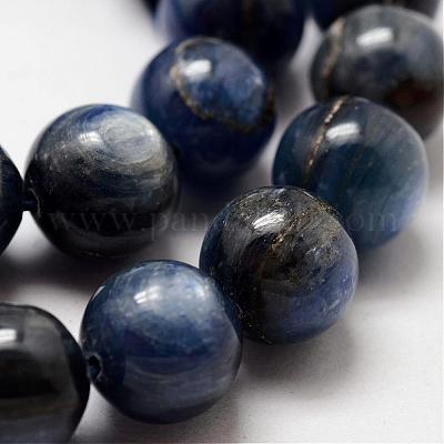 Натуральный сорт аб кианит / цианит / дистен круглые бусинки G-O143-06-10mm-1