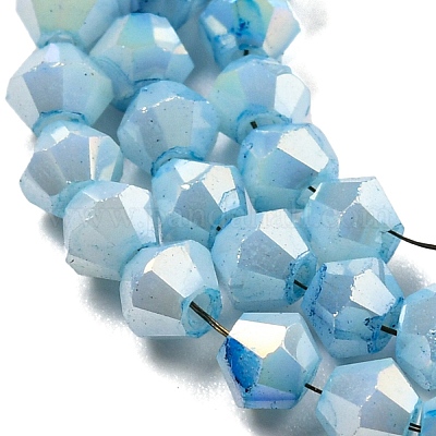 Непрозрачная выпечка окрашенные стеклянные бусы пряди DGLA-F002-01E-1