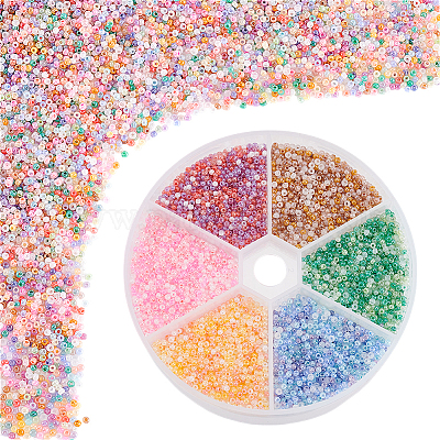 60 г 6 цвета 6/0 бисера&nbsp;GLAA-PH0003-68D-1