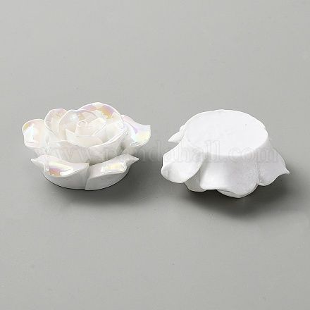 Непрозрачные кабошоны из смолы&nbsp;RESI-WH0013-18A-1