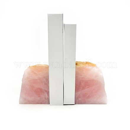 Декоративные подставки для книг из натурального розового кварца AJEW-H157-06-1