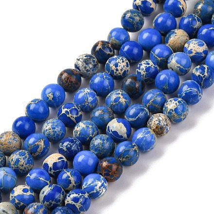 Нити бусин из окрашенного натурального регалита/императорской яшмы/морского осадка яшмы G-B124-C02-01-1